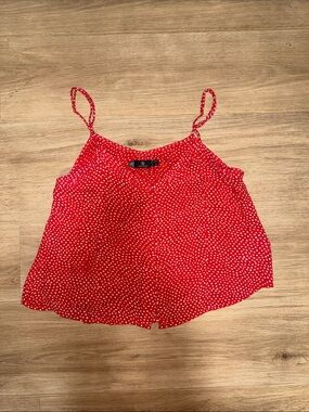 Volcom Red Polka Dot Spaghetti Strap Camisole